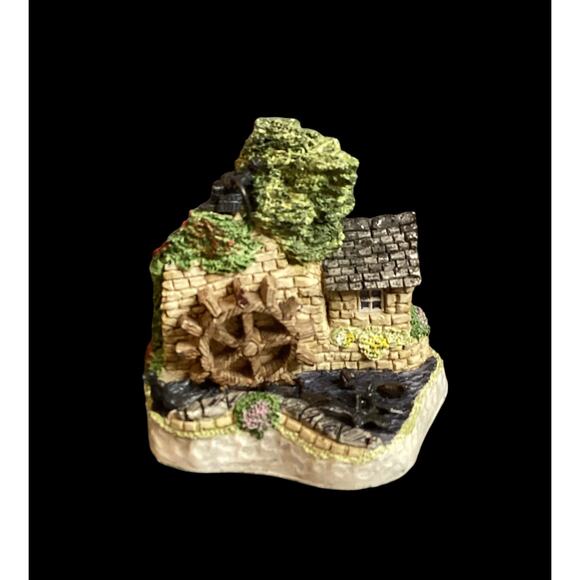 Vintage Village House, 1992 David Winters Cottages Wiltshire Waterwheel, Signed - Picture 2 of 7